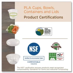 Outlet CTLCS3 8.8 in. x 6.9 in. x 0.8 in. Plastic PLA Lids for Fiber Containers - Clear (400/Carton) Tabletop And Serveware