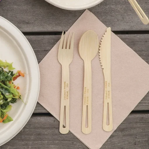Best KN-BB-67 6.7 in. Bamboo Cutlery Knife - Natural (2000/Carton) Tabletop And Serveware