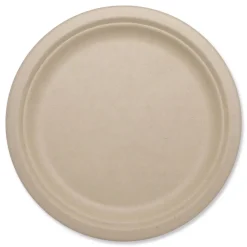 Hot PL-SC-U10-LFP 10.1 in. Diameter Paper Fiber Plates - Natural (800/Carton) Tabletop And Serveware