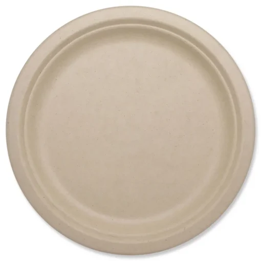 Hot PL-SC-U10-LFP 10.1 in. Diameter Paper Fiber Plates - Natural (800/Carton) Tabletop And Serveware
