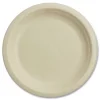 Outlet PL-SC-U7-LFS 7 in. Diameter Paper Fiber Plates - Natural (1000/Carton) Tabletop And Serveware