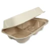 Online TO-SC-U34D-LFP 9.2 in. x 6.4 in. x 3 in. Paper Hoagie Box Fiber Hinged Containers - Natural (500/Carton) Tabletop And Serveware