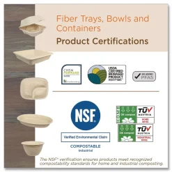 Online TO-SC-U34D-LFP 9.2 in. x 6.4 in. x 3 in. Paper Hoagie Box Fiber Hinged Containers - Natural (500/Carton) Tabletop And Serveware