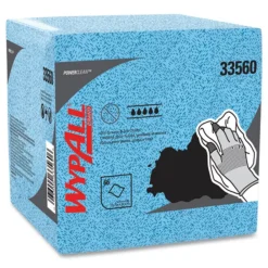 Hot 12.5 in. x 12 in. 1/4 Fold Grease and Ink Cloths Power Clean Oil - Blue (66/Box, 8 Boxes/Carton) Cleaning & Janitorial Supplies