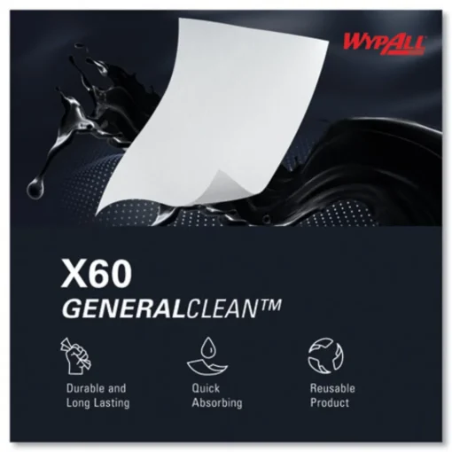 Discount 12.2 in. x 12.4 in. General Clean Jumbo Roll X60 Cloths - White (1/Carton) Cleaning & Janitorial Supplies
