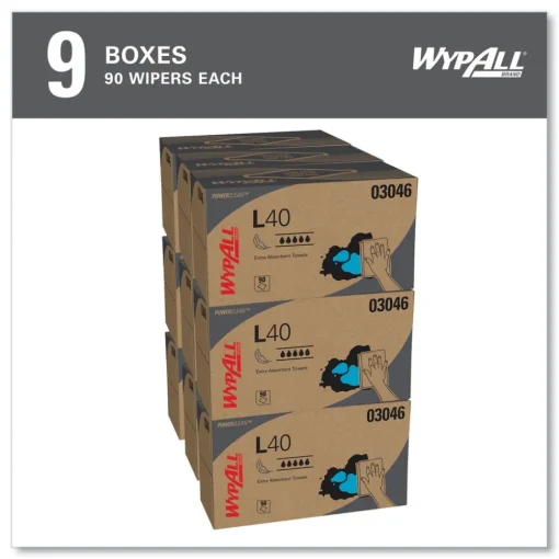 Clearance 10.8 in. x 10 in. POP-UP Box L40 Towels - White (810/Carton) Cleaning & Janitorial Supplies