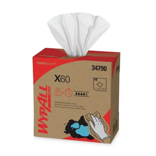 Outlet General Clean X60 POP-UP Box 8.34 in. x 16.8 in. Cloths - White (1260/Carton) Paper & Dispensers