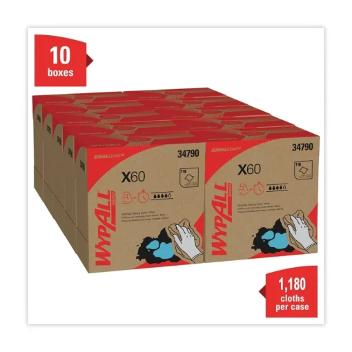 Outlet General Clean X60 POP-UP Box 8.34 in. x 16.8 in. Cloths - White (1260/Carton) Paper & Dispensers