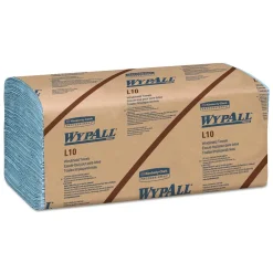 Online L10 9.38 in. x 10.25 in. 2-Ply Banded Windshield Wipers - Light Blue (140/Pack, 16 Packs/Carton) Cleaning & Janitorial Supplies