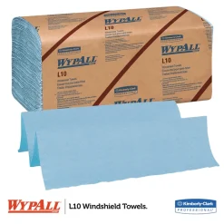 Online L10 9.38 in. x 10.25 in. 2-Ply Banded Windshield Wipers - Light Blue (140/Pack, 16 Packs/Carton) Cleaning & Janitorial Supplies