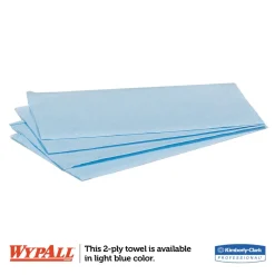 Online L10 9.38 in. x 10.25 in. 2-Ply Banded Windshield Wipers - Light Blue (140/Pack, 16 Packs/Carton) Cleaning & Janitorial Supplies