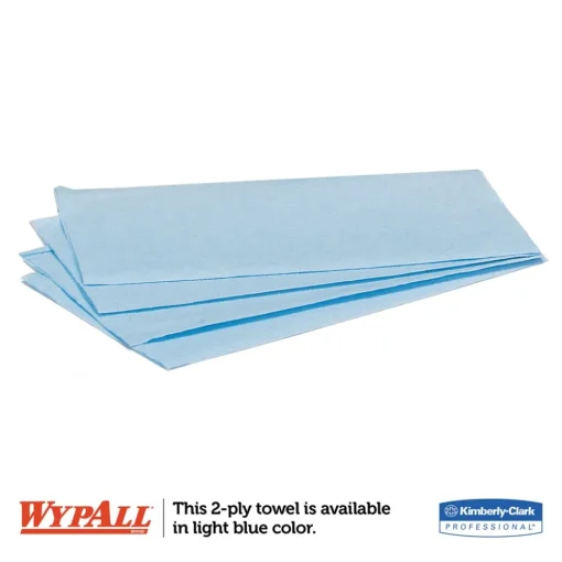 Online L10 9.38 in. x 10.25 in. 2-Ply Banded Windshield Wipers - Light Blue (140/Pack, 16 Packs/Carton) Cleaning & Janitorial Supplies