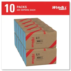 Online L10 9.1 in. x 10.25 in. Windshield Towels - Light Blue (224/Pack, 10 Packs/Carton) Cleaning & Janitorial Supplies