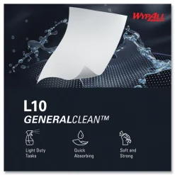 Online L10 9.1 in. x 10.25 in. Windshield Towels - Light Blue (224/Pack, 10 Packs/Carton) Cleaning & Janitorial Supplies