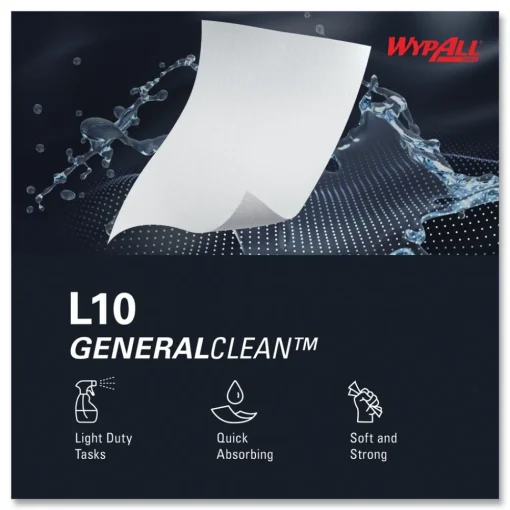 Online L10 9.1 in. x 10.25 in. Windshield Towels - Light Blue (224/Pack, 10 Packs/Carton) Cleaning & Janitorial Supplies