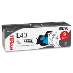 Outlet L40 POP-UP Box 16.4 in. x 9.8 in. Towels - White (100/Box, 9 Boxes/Carton) Paper & Dispensers