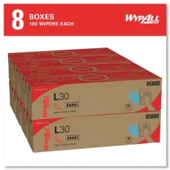 L30 POP-UP Box 16.4 in. x 9.8 in. Towels - White (100/Box, 8 Boxes/Carton) Cleaning & Janitorial Supplies