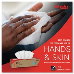 L30 POP-UP Box 16.4 in. x 9.8 in. Towels - White (100/Box, 8 Boxes/Carton) Cleaning & Janitorial Supplies