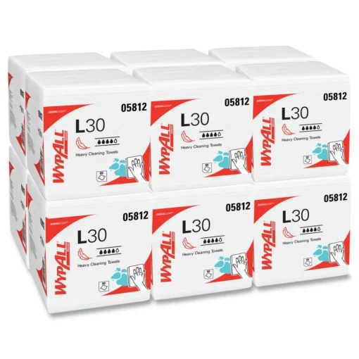 Hot L30 Quarter Fold 12.5 in. x 12 in. Towels (90/Polypack, 12 Polypacks/Carton) Paper & Dispensers