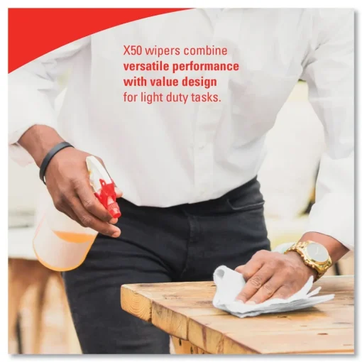 Clearance X50 9-1/10 in. x 12-1/2 in. Cloth Pop-Up Box - White (176/Box 10 Boxes/Carton) Cleaning & Janitorial Supplies