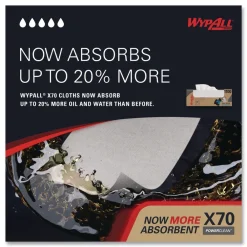 Best X70 Flat Sheet 14.9 in. x 16.6 in. Cloths - White (300/Carton) Cleaning & Janitorial Supplies