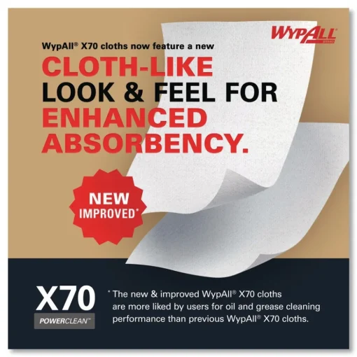 Best X70 Flat Sheet 14.9 in. x 16.6 in. Cloths - White (300/Carton) Cleaning & Janitorial Supplies