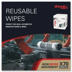 Hot X70 1/4-Fold 12-1/2 in. x 12 in. Cloths - White (76/Pack 12 Packs/Carton) Cleaning & Janitorial Supplies