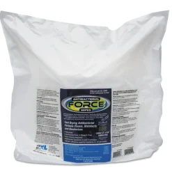 Hot 1-Ply 6 x 8 FORCE Disinfecting Wipes Refill - Unscented/White (4/Carton) Cleaning & Janitorial Supplies