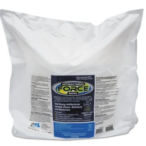 Hot 1-Ply 6 x 8 FORCE Disinfecting Wipes Refill - Unscented/White (4/Carton) Cleaning & Janitorial Supplies
