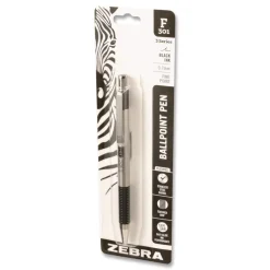 Clearance F-301 Ballpoint Pen, Retractable, Fine 0.7 mm, Black Ink, Stainless Steel/Black Barrel Pens, Pencils & Markers