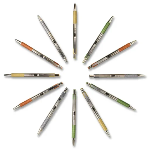 Best F-301 Signature Series Fine 0.7 mm. Retractable Ballpoint Pen - Black Ink/Assorted Earthy Tones Barrel (4/Pack) Pens, Pencils & Markers