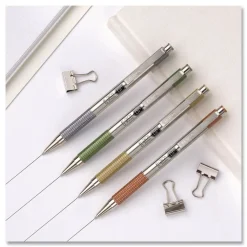 Discount F-301 Signature Series Earthy Tones Fine 0.7 mm. Retractable Ballpoint Pen - Black Ink/Pewter Barrel (4/Pack) Pens, Pencils & Markers