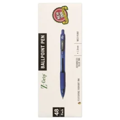 Sale Z-Grip Ballpoint Pen, Retractable, Medium 1 mm, Blue Ink, Blue/Clear Barrel, 48/Pack Pens, Pencils & Markers