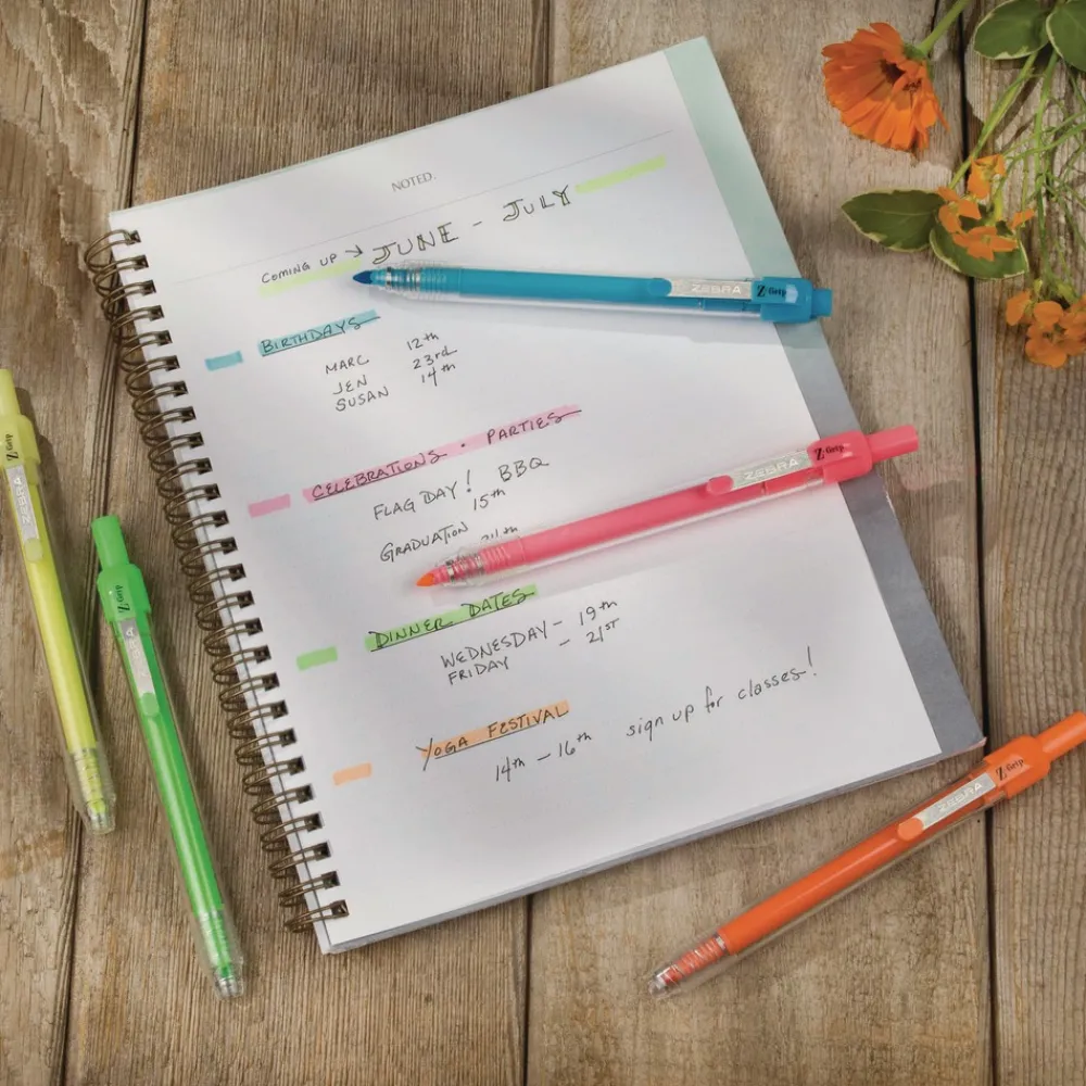 Discount Z-Grip Chisel Tip Retractable Highlighter Markers - Assorted Neon (1-Dozen) Pens, Pencils & Markers